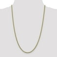 thumbnail image 2 of 14K Rhodium Plated Yellow Gold 3.4mm Semi-solid Pav� Curb Chain 24 Inch, 2 of 6