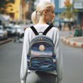 thumbnail image 7 of FORMRS Mini Backpack Purse for Women Travel Daypack Casual Shoulder Bag, Ocean Waves, 7 of 7