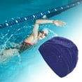 thumbnail image 2 of Unique Bargains 1 Pc Breathable Weave Pattern Swimming Cap Navy Blue, 2 of 6