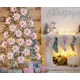 thumbnail image 5 of 13,5 cm rosa plata Navidad simulación flor árbol de Navidad decoración flor falsa DIY Feliz Navidad decoración del hogar corona regalos de Navidad, 5 of 5