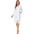 thumbnail image 1 of LAICAIW Waffle Knit Robes for Women Soft Unisex Lightweight Spa Bathrobe Absorbent Quick Dry Shower Robe for Men, 1 of 6