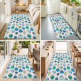 thumbnail image 4 of Hallway Runner Rug 2'x6', Pink Fishes Kitchen Runner Rugs Non-Slip Carpet Mats, Cartoon Coastal Ocean Fish Striped Bedside Rugs Runners Washable Floor Carpet for Bathroom Laundry Room, 4 of 8