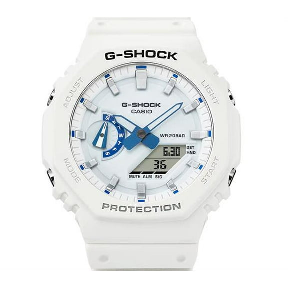 Casio GA2100HDS-7A white blue Analog Digital G shock watch