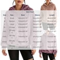 thumbnail image 3 of Ovbmpzd Plus Size Womens Sweatshirts Cozy Fleece Lined Purple Hoodie Thickened Hooded Long Sleeve Womens Sweatshirt,XL, 3 of 6