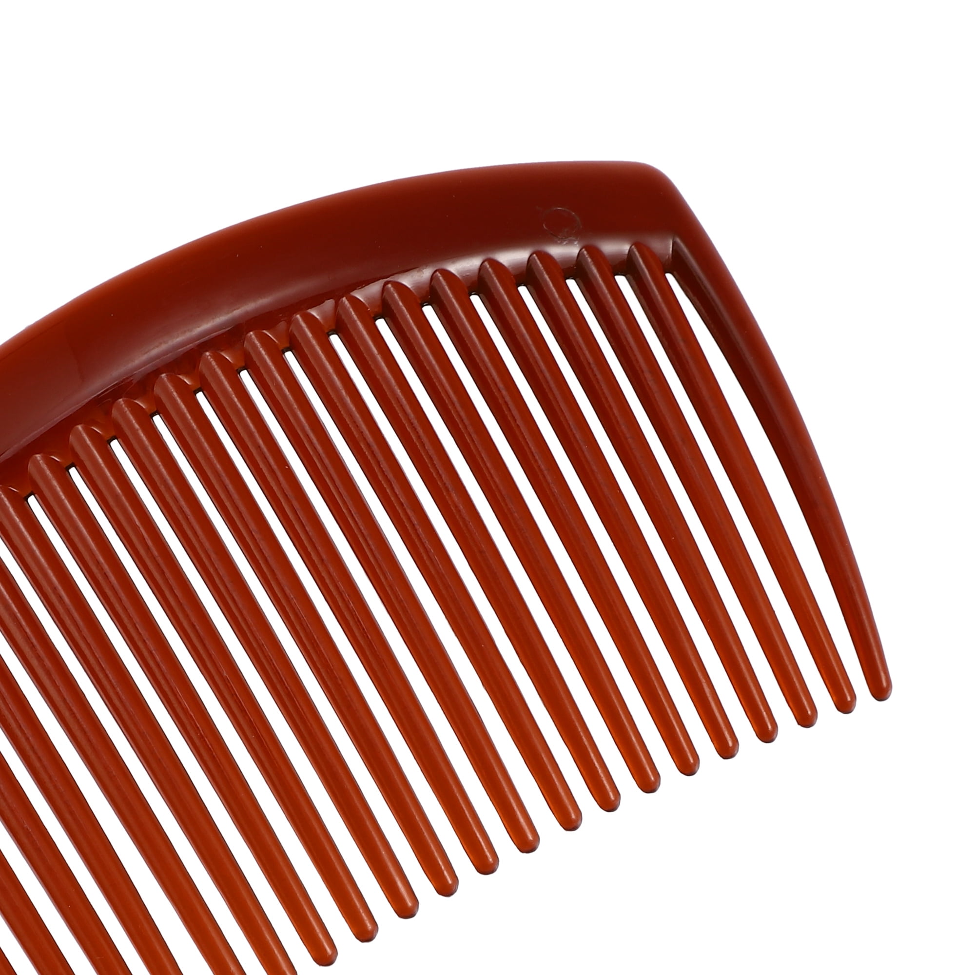 Unique Bargains 4 Pcs Classic Side Clip Hair Comb Teeth Hair Combs 3" Plastic Brown