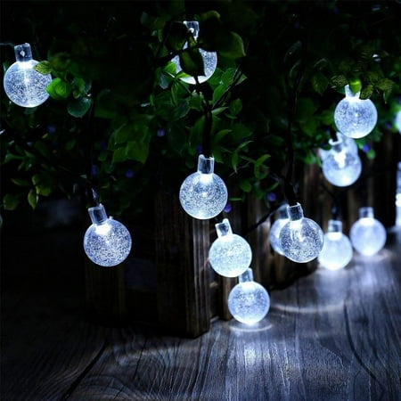Solite Outdoor String Lights 19 7 Feet 30 Led Solar Solite Outdoor String Lights 19 7 Feet 30 Led Solar Crystal Ball Fairy Cool White