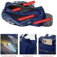 thumbnail image 3 of Dinheiro Bolsa de gimnasio deportiva con bolsa para zapatos Bolsa húmeda Bolsa de lona Bolsa de viaje impermeable para mujeres Hombres Verde militar 29L Azul, 3 of 7