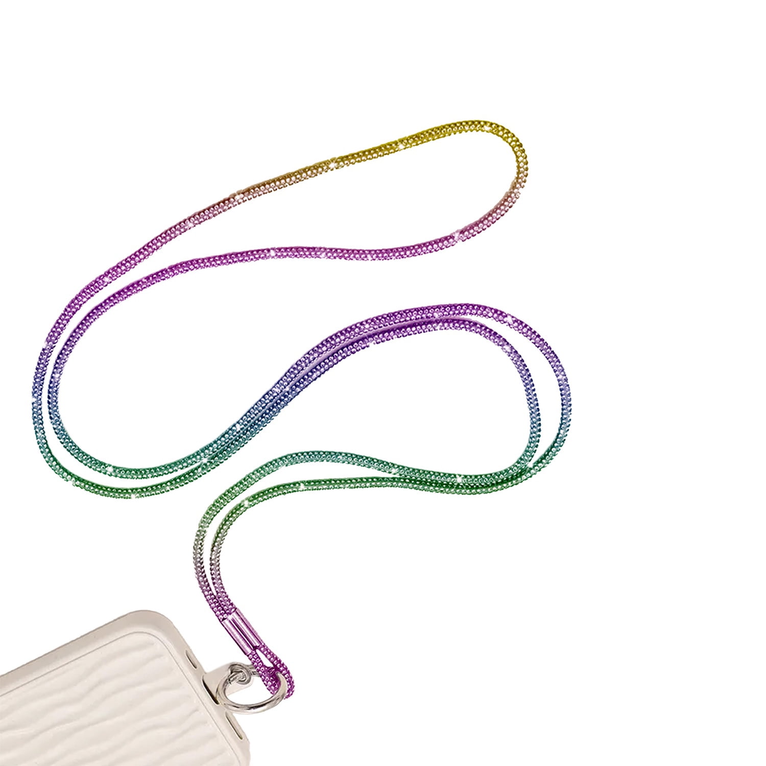 Fashion Crystal Bead Lanyard with Key Holder - Multicolor