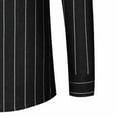 thumbnail image 5 of LNWUY (M-5XL) Plus Size Men's Casual Stylish Vertical Striped Shirt Long Sleeve Button Down Shirt Regular Fit Business Dress Shirts Black XL, 5 of 6