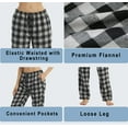 thumbnail image 5 of LNFINTDO 2 Pack Women's Pajamas Pants Flannel Pjs Bottoms for Sleep Loungewear Soft Comfy Cotton Pj for Women, Blue & Grey Plaid, Large, 5 of 7