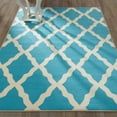 thumbnail image 2 of Sweet Home Stores Clifton Non-Slip Rubberback Moroccan Trellis 5x7 Indoor Area Rug, 5' x 6'6", Blue, 2 of 9