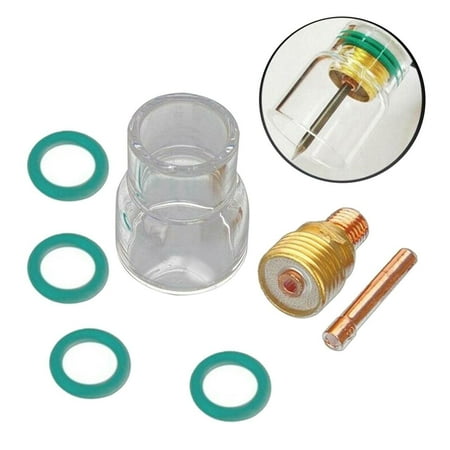 

7PCS Welding Torch Supplies Welding Collet Stubby Gas Lens #12 Glass Cup