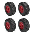 thumbnail image 1 of 1/10 Short Course Truck Tyres,  Road Grip Environmental Friendly RC Short Course Truck Tires Plastic  for Repair Red, 1 of 7