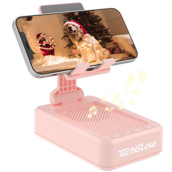 Soporte de altavoz Bluetooth TechGlow plegable para teléfonos inteligentes