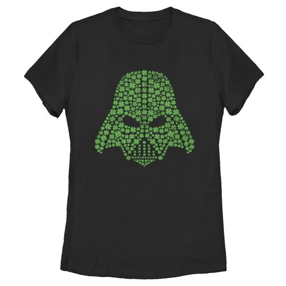 Women's Star Wars Shamrock Darth Vader  Graphic Tee Black X Large