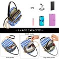 thumbnail image 6 of Leather Handbag Crossbody Bag Blue-purple Stripes, 6 of 7