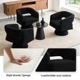 thumbnail image 6 of ClinQ Oversized Swivel Barrel Accent Chair Set of 1, 360 Degree Teddy Upholstered Round Chair for Living Room and Bedroom, Black, 6 of 8