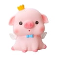 thumbnail image 3 of Alcancía de cerdo, artesanía, obra de arte, decoración, regalo, fácil de usar, tarro de dinero, figura de cerdo Cerdo mediano con ojos abiertos, 3 of 9