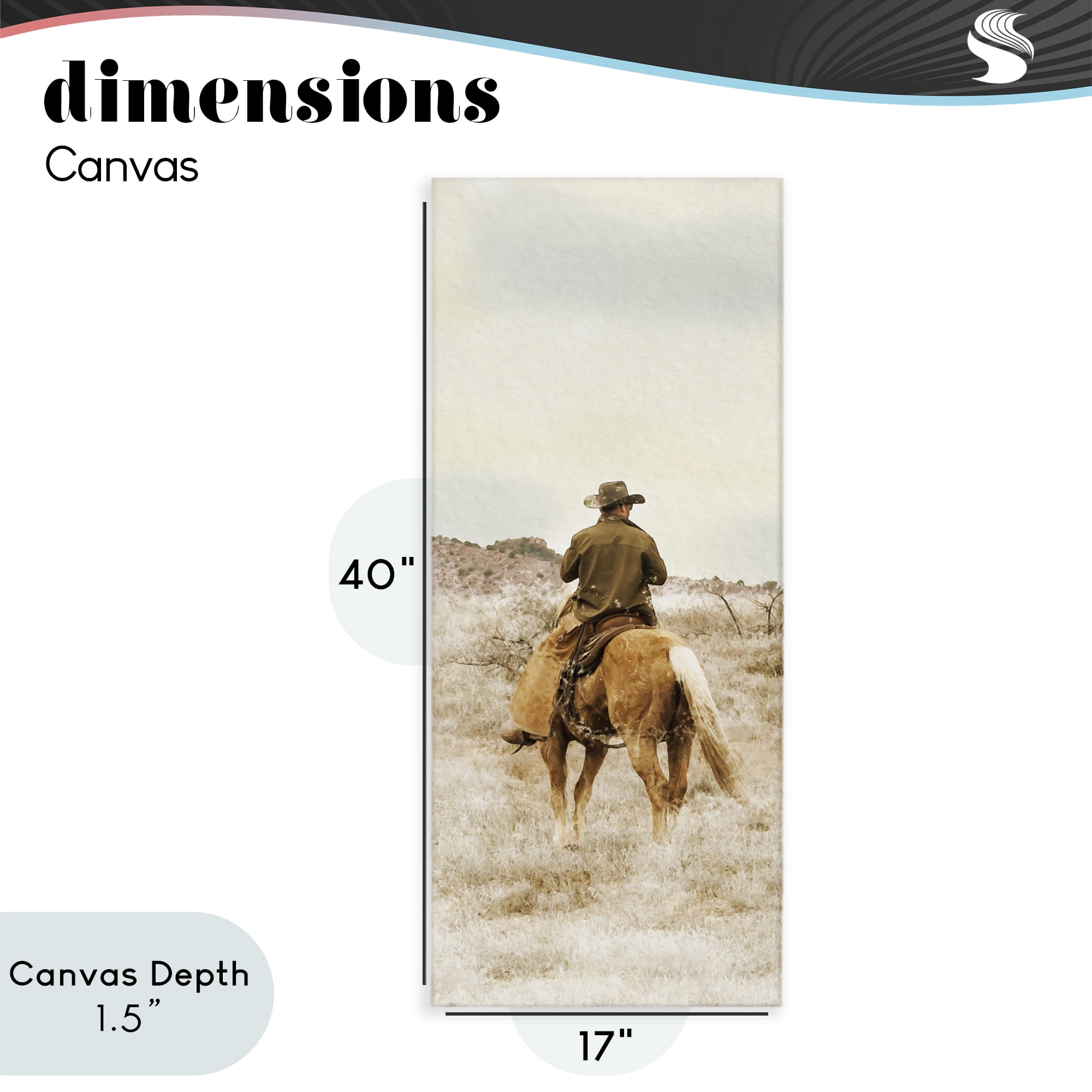 Stupell Industries Wild Wrangling Cowboy Canvas Wall Art, design by Marcus Prime