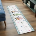thumbnail image 3 of 2'x6' Rug Runners for Hallways Kitchen, Easter Non Slip Entryway Beside Floor Carpet Runner, Farmhouse Gnomes Flowers Rabbit Eggs Check Wooden Laundry Room Bedroom Throw Rugs Mat for Family Pet, 3 of 8