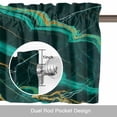 thumbnail image 6 of Retro Marble Texture Valance Curtain Watercolor Green Lines Art Window Valances Rod Pocket Short Curtains Window Treatments for Kitchen Bedroom Bathroom Laundry 60" x 18", 6 of 9