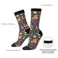 thumbnail image 4 of Xecao Mushrooms Snails Butterflies Pattern Sport Socks for Women and Men Crew Socks Sporty Calf Socks Casual Socks, 4 of 6
