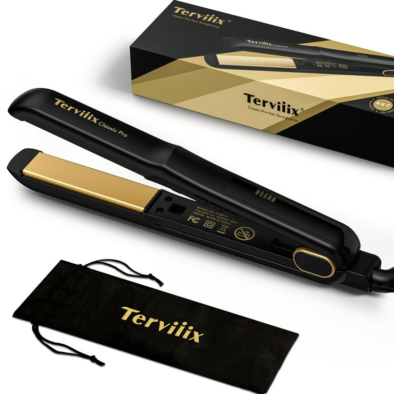 Terviiix 1'' Ceramic Flat Iron, Hair Straightener for Hair Styling All Hair  Types, Black - Walmart.com