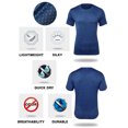 thumbnail image 4 of 2Pack Men's Dry-Fit T Shirt Moisture Wicking Active Athletic Performance Crew T-Shirts Sport Compression Top thletic Running Rashguard, 4 of 7