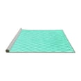 thumbnail image 2 of Ahgly Company Machine Washable Indoor Rectangle Oriental Turquoise Blue Industrial Area Rugs, 2' x 4', 2 of 4