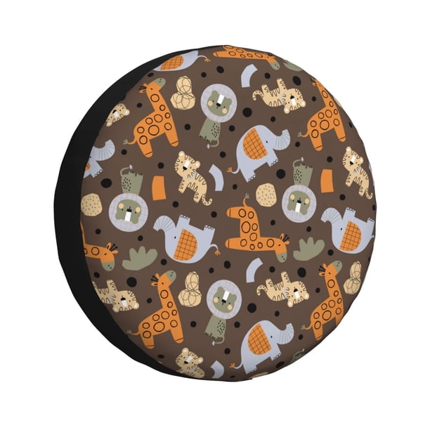 Balery Cute Lion Tiger Cubiertas para Neumáticos - Protector Resistente para Neumáticos de Camioneta, SUV, Remolque, Camper y RV-17 inch