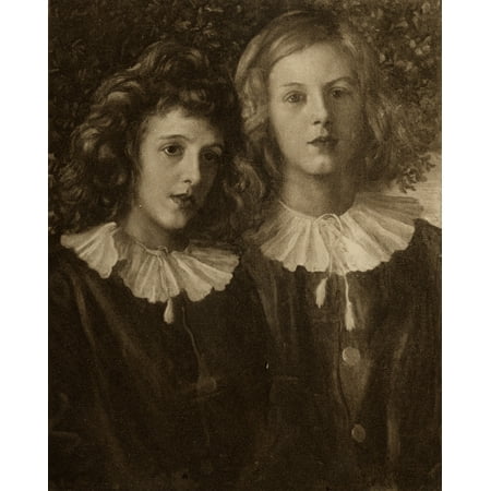 Hallam And Lionel Tennyson From The Picture At Aldworth Painted By GF Watts RAFrom The Book Tennyson A Memoir By His Son Hallam Lord Tennyson Published 1897 Canvas Art - Ken Welsh  Design Pics (13 x (Best Ex Gf Pics)