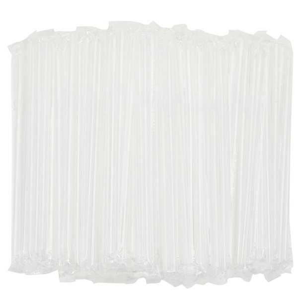 Plastic Flexible Drinking Straws, Disposable Individually Wrapped