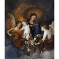thumbnail image 3 of Van Dyck, Sir Anthony 12x14 Black Modern Framed Museum Art Print Titled - The Madonna and Child With Two Musical Angels, 3 of 5