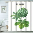 thumbnail image 1 of Polyester Digital Printed Shower Curtain Waterproof Mildew-proof Bathroom Curtain Tropical Plant Series 1.5M * 1.8M, 1 of 7