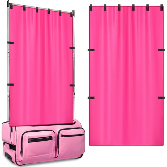 Ebaokuup 59" x 31.5" Portable Privacy Changing Curtain with Storage Bag Red