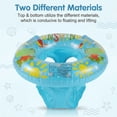 thumbnail image 5 of CQHVKQ 20" Inflatable Baby Pool Float Seat, Frog Pattern Baby Swimming Ring for Swim Training, Toddler Inflatable Swimming Float with Airbag Seat, Adjustable Infant Pool Floats 6-36 Months, Blue, 5 of 9