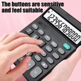 thumbnail image 6 of Gallickan Talking Calculator, Voice Announcing 12 Digit Desktop Financial Tool, Accounting Device for Math Office Work, Black, 6 of 6