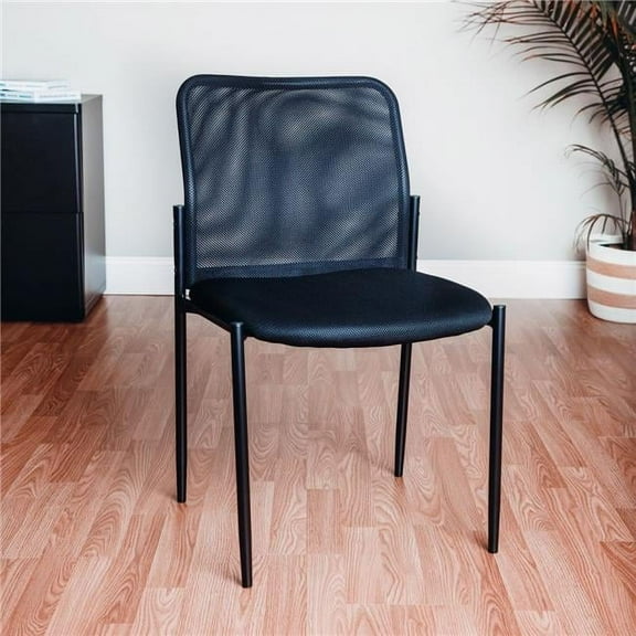 Interion Mesh Back Guest Chair - Black