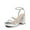 SILVER-METALLIC, variant on Women's Platform Strappy Heels Open Toe Ankle Strap Square Party Sandals Y2K Dress Shoes