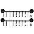 thumbnail image 6 of Wallniture Cucina 24" Utensil Holder Rack with 10 S Hook, Steel, Black, Set of 2, 6 of 8