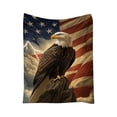 thumbnail image 2 of PureCasa American Flag Eagle Blanket United States Flag Independence Day Patriotic Decor Throw Blankets for Home Sofa Bed Holiday Decoration, 2 of 9