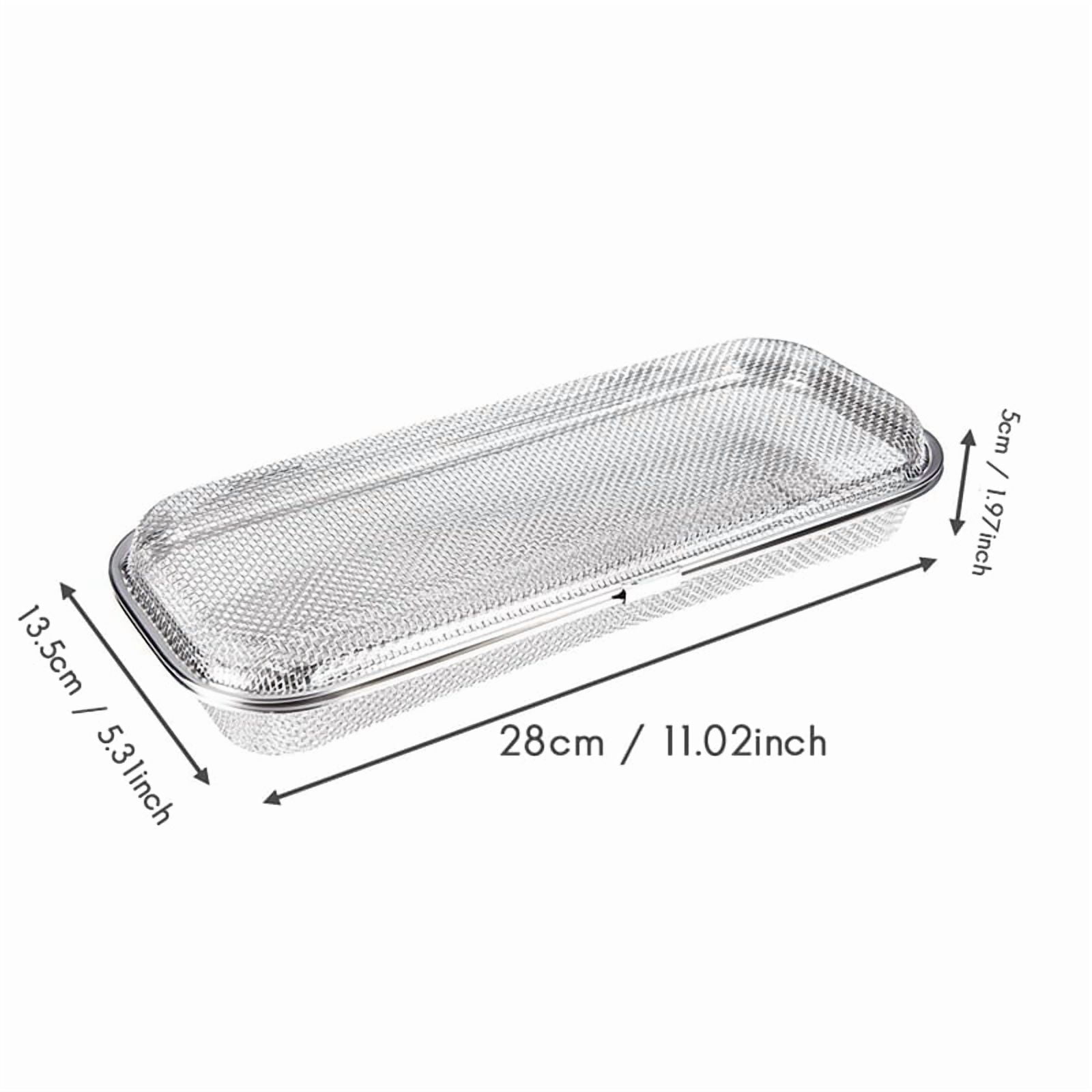 2X Dishwasher Basket, Stainless Steel Dishwasher Silverware Basket, Dishwasher Utensil Basket Rectangular Mesh