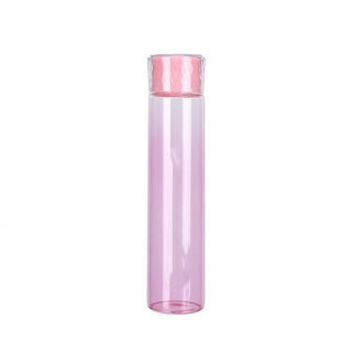 Travelwant 500ML Borosilicate Glass Water Bottles With Caps: Clear Heat  Resistant, Slim, Easy to Store, Leakproof Lids, Best As Reusable Drinking