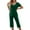 Green, variant on JGTDBPO Lounge Sets for Women Short Sleeve V-Neck Sleepwear Tops And Cropped Trousers Wide Leg Pants Loose Capri Pajama Set 2 Piece Pj Sets Outfits