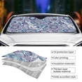 thumbnail image 5 of XMXY Car Sun Shade Windshield, Indian Paisley Purple Floral Automotive Front Window Sun Visor for Cars SUV Trucks, Medium Size, 5 of 8