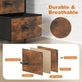thumbnail image 3 of Algherohein Wood 2 Drawers Nightstand Set of 2,Living Room Side Tables,Bedroom Small Dresser,Brown, 3 of 7