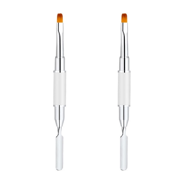 Cepillo de gel de uñas de doble punta y selector 2 en 1 Diseño de cepillo de uñas Herramienta de uñas de gel para extensión de uñas acrílicas de gel polivinílico UV Adepaton CPB-DE-LYY342-3