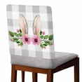 thumbnail image 2 of Easter Bunny Chair Covers Set of 8 Rabbit Ears Chair Back Covers Stretch Removable Washable Slipcovers Protector for Dining Room Kitchen Party Decor, 2 of 5