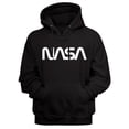 thumbnail image 1 of Sweat à Capuche Logo NASA Worm Noir Adulte TG, 1 of 2