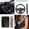 thumbnail image 5 of XYZCANDO American Flag Wolf Trash Can Lipstick Cover Handbrake Cover Fender Cover Keychain Seat Belt Cover Steering Wheel Cover Armrest Cover Car Cushion Cover Car Coasters Washable, 5 of 7